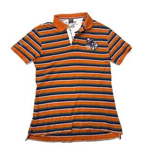 Paul‎ & Shark Polo Shirt Womens XXL Short Sleeve Orange Striped Crest Logo Patch